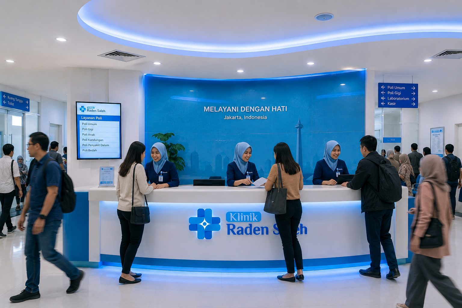 Aktifitas meja receptionis di Klinik Aborsi Raden Saleh